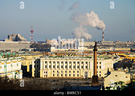 Aerial view of St Petersburg Roofscape St Petersburg Russia Stock Photo