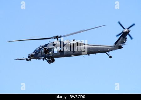 Sikorsky HH-60G Pave Hawk operated by the US Air Force departing RAF Fairford. Stock Photo