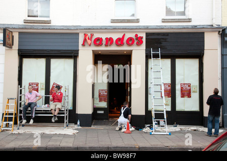 Nando's shop in UK Stock Photo