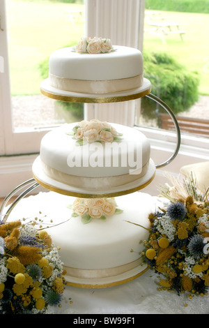 Wedding Cake at the wedding reception Stock Photo