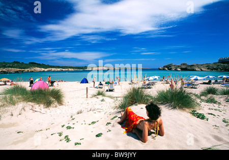 Arenal de Son Saura, Minorca, Balearic Islands, Spain Stock Photo