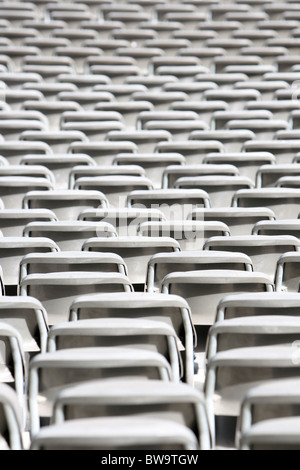 Rows of empty seats at the Olympic Stadium, Berlin, Germany