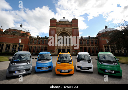 The fleet of hydrogen fuel cell 'Micro Cab' vehicles at the University of Birmingham Stock Photo