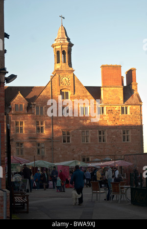 Open air Christmas market at Rufford Abbey, Nottinghamshire, England, UK. Stock Photo