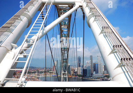 Part of Singapore flyer, largest wheel in the world Stock Photo