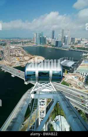 Part of Singapore flyer, largest wheel in the world Stock Photo
