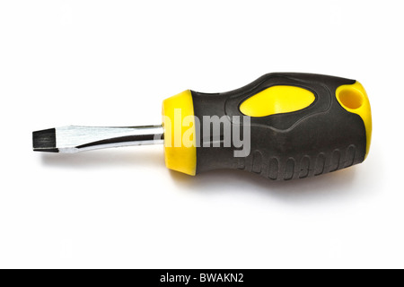 Mini screwdriver isolated on white background Stock Photo