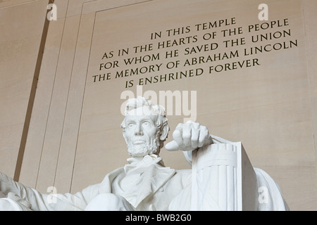 Lincoln memorial, Washington DC, USA Stock Photo