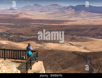 Fuerteventura, Canary Islands - Mirador del Morro Velosa, looking out from the terrace of the restaurant. Stock Photo