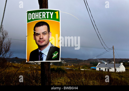 Donegal South West by-election poster showing Sinn Féin's Pearse Doherty Stock Photo