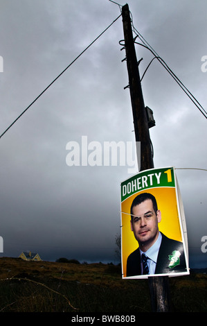 Donegal South West by-election poster showing Sinn Féin's Pearse Doherty Stock Photo