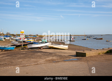 Beach at low tide in Orford, Suffolk Stock Photo