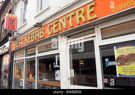 kebab kebabs shop shops kebabshop kebabshops greek fast food turkish donor shisk shish fast food junk foods unhealthy diet diets Stock Photo