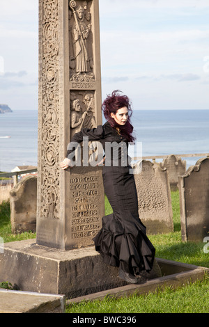 Goth festival, Whitby, North Yorkshire. Stock Photo