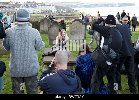 Goth festival, Whitby, North Yorkshire. Stock Photo