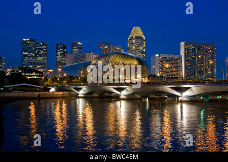 Esplanade, Theatres on the Bay, Colonia District of Singapore, nicknamed “the durians” after the spiky fruit Stock Photo