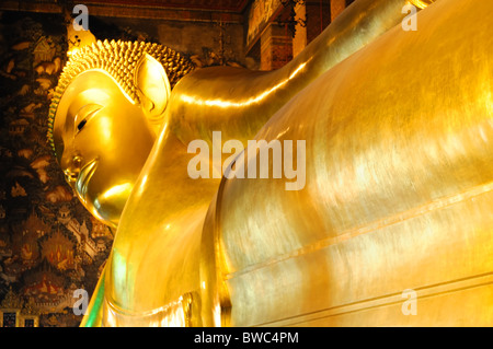 Famous statue Buddha in Thai temple, Bangkok Stock Photo