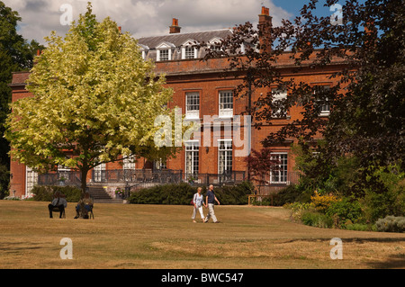 Visitors at Redisham Hall open gardens in Redisham , Suffolk , England , Great Britain , Uk Stock Photo