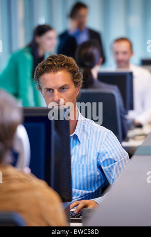 Businessman in office, working Stock Photo