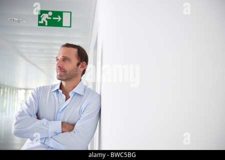 Businessman in an empty office Stock Photo