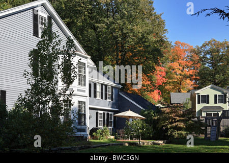 Period wooden houses within Concord Massachusetts Stock Photo