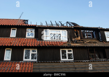 Burnt out homes in Basildon Essex Stock Photo