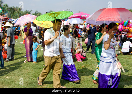 Dai people at festival, Xishuangbanna, Yunnan, China Stock Photo