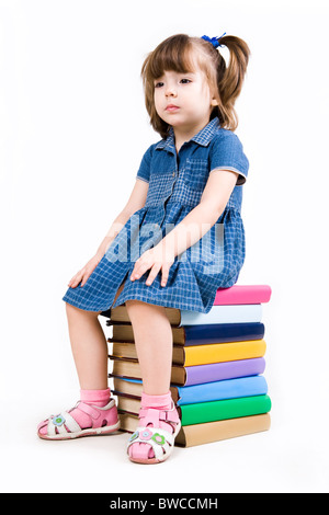 Stack of colorful books isolated on white background Stock Photo - Alamy