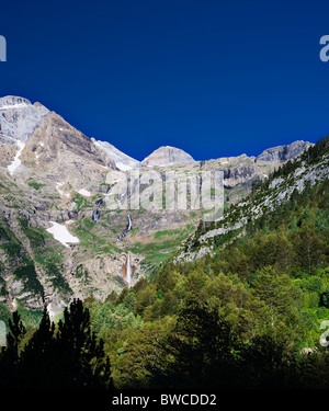 View towards Monte Perdido from Llanos de la Larri, Pineta Valley; Huesca Province, Aragon, Spain Stock Photo