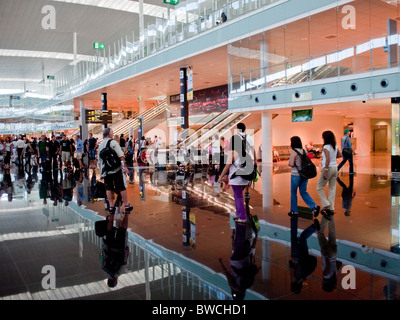 The new terminal from 2009 at Barcelona Airport or El Prat Airport Stock Photo