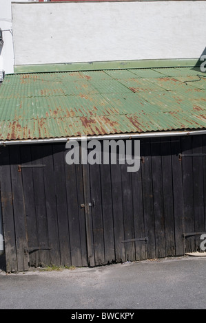 A weathered rusty corrugated tin roof Stock Photo 