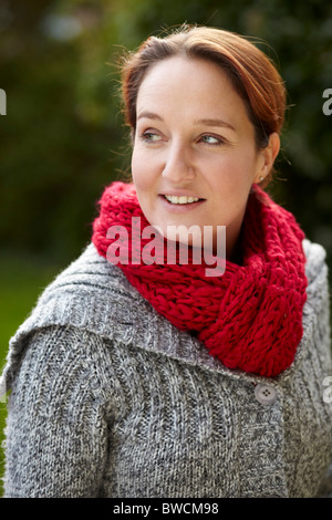 Portrait of woman outdoors Stock Photo