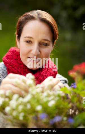Portrait of woman outdoors Stock Photo