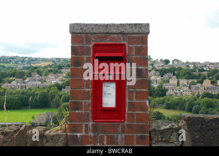 Rural letter box in Huddersfield. Stock Photo