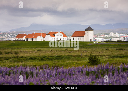 Bessastadir is the official residence of the President of Iceland and is situated on Alftanes, close to the capital city. Stock Photo