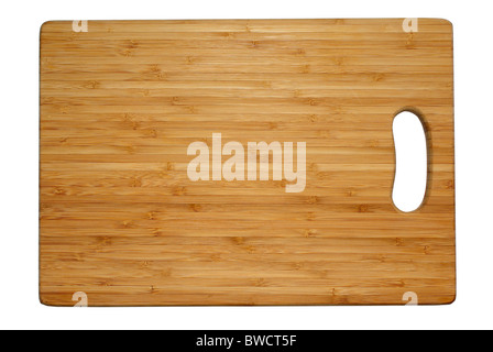 Cutting board isolated on white with clipping path. Stock Photo