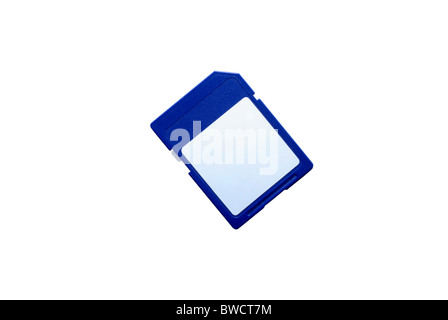SD card isolated on white with empty space for text. Clipping path. Stock Photo