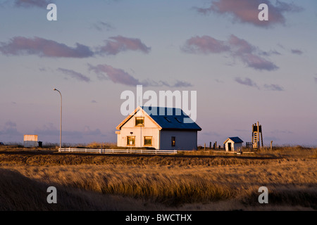 Houses in Hafnir, a small village on the Southern Peninsula (Reykjanes), Iceland. Stock Photo