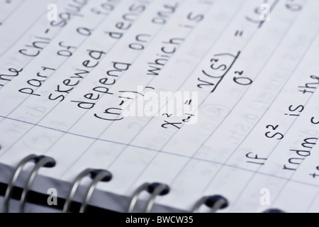Chi-Square Equation Stock Photo