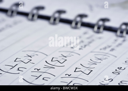 Statistics Notebook Stock Photo