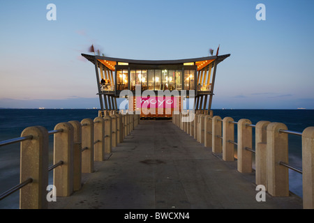 Moyo restaurant on Addington Beach pier, Durban, KwaZulu-Natal, South Africa Stock Photo