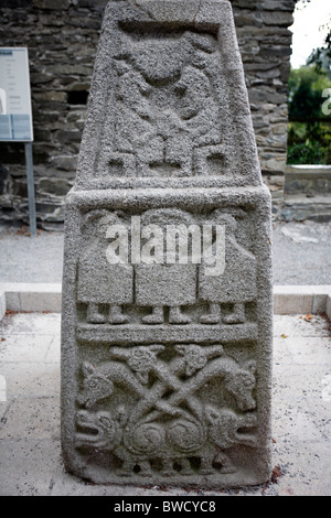 High Cross (8-9 century), Moone, Kildare county, Ireland Stock Photo