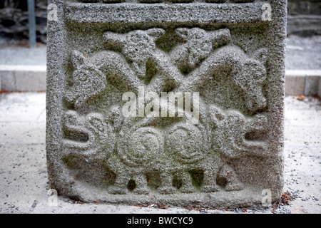 High Cross (8-9 century), Moone, Kildare county, Ireland Stock Photo