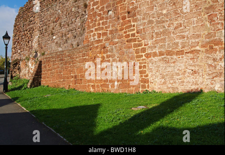 City walls, Exeter, Devon, England Stock Photo