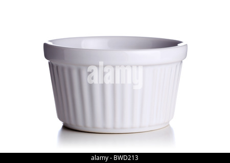 white ceramic pot for various uses. empty Stock Photo