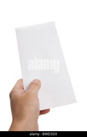 White Envelope with white background Stock Photo