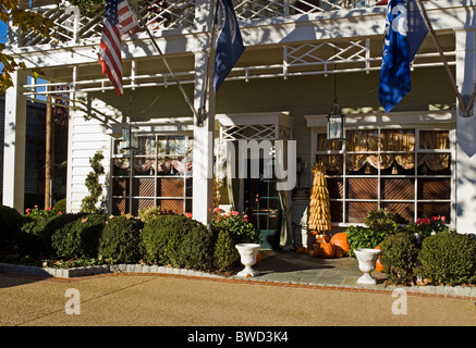 A close view of the front entrance of The Inn at Little Washington, Washington, Virginia. Stock Photo