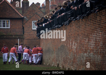 Eton College Wall Game 2010. Stock Photo