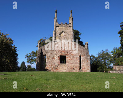 Ruins of Cardross old parish church and churchyard, near Glasgow in Scotland Stock Photo