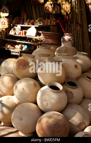 Water Pots (jars) also known as a Rajastani Fridge Stock Photo